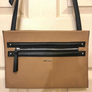 Nine West Faux Leather Brown Crossbody Bag Purse